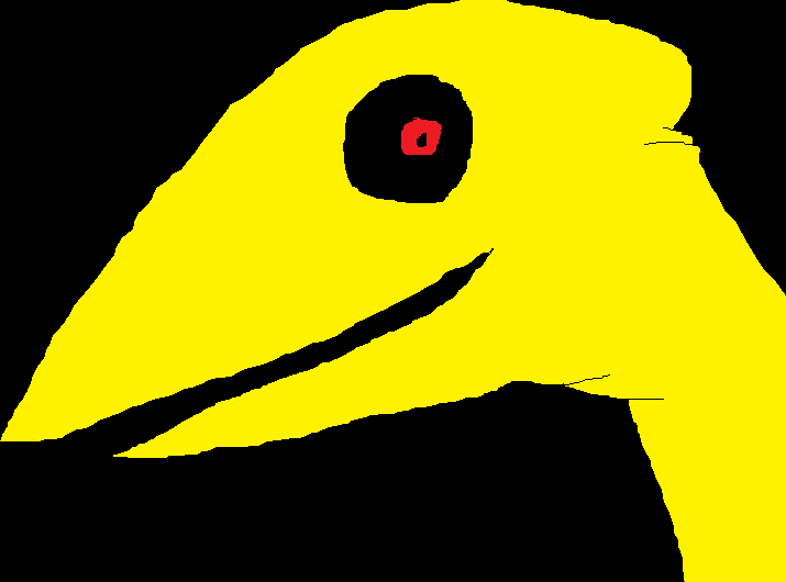 Yarl on a black field with a single red eye